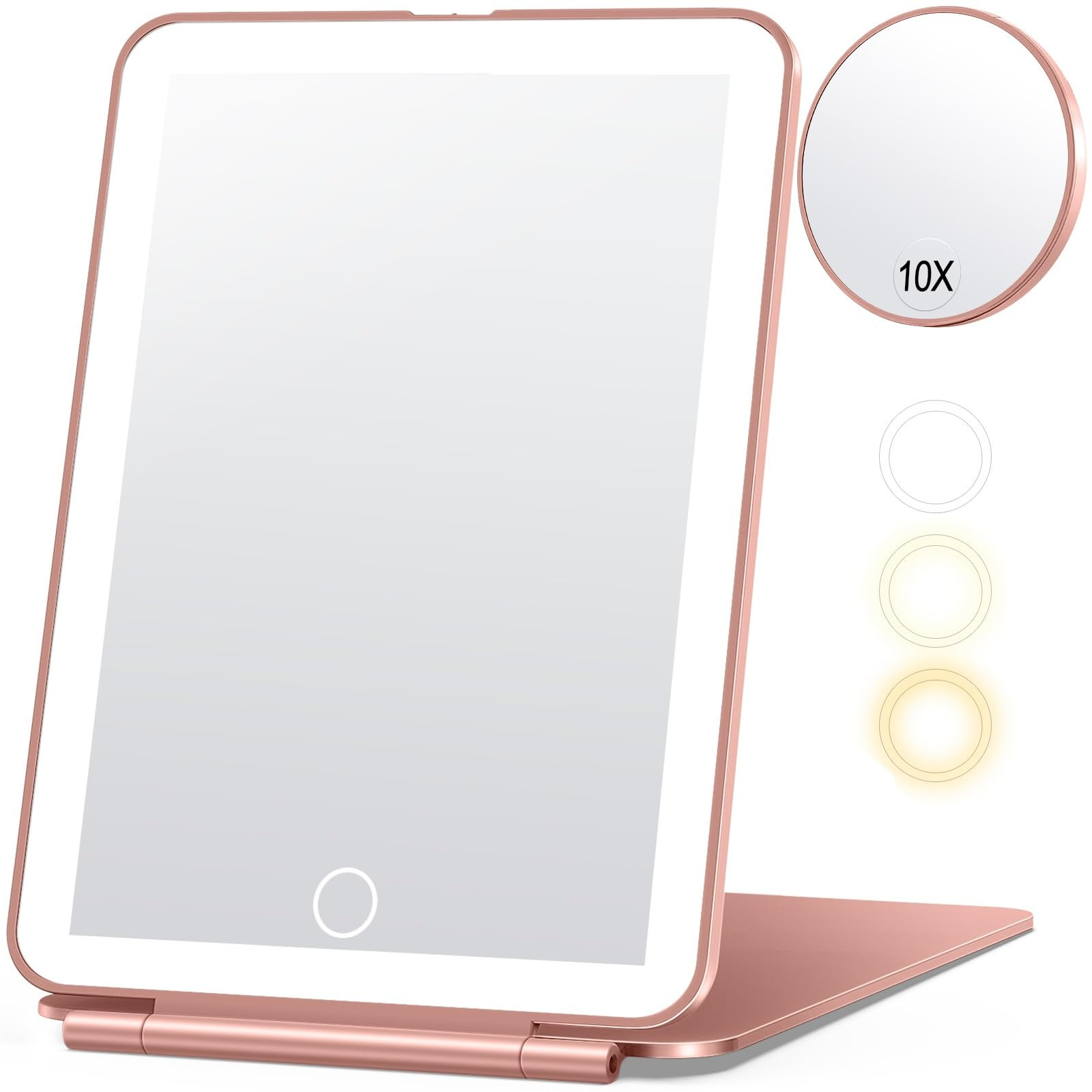 Rechargeable Travel Makeup Mirror, Vanity Mirror with 80LEDs, 3 Color Lighting, 2000mAh Battery, ... | Amazon (US)