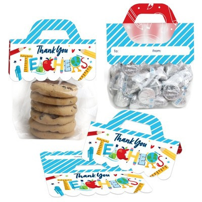 Big Dot of Happiness Thank You Teachers - DIY Teacher Appreciation Clear Goodie Favor Bag Labels - Candy Bags with Toppers - Set of 24 | Target