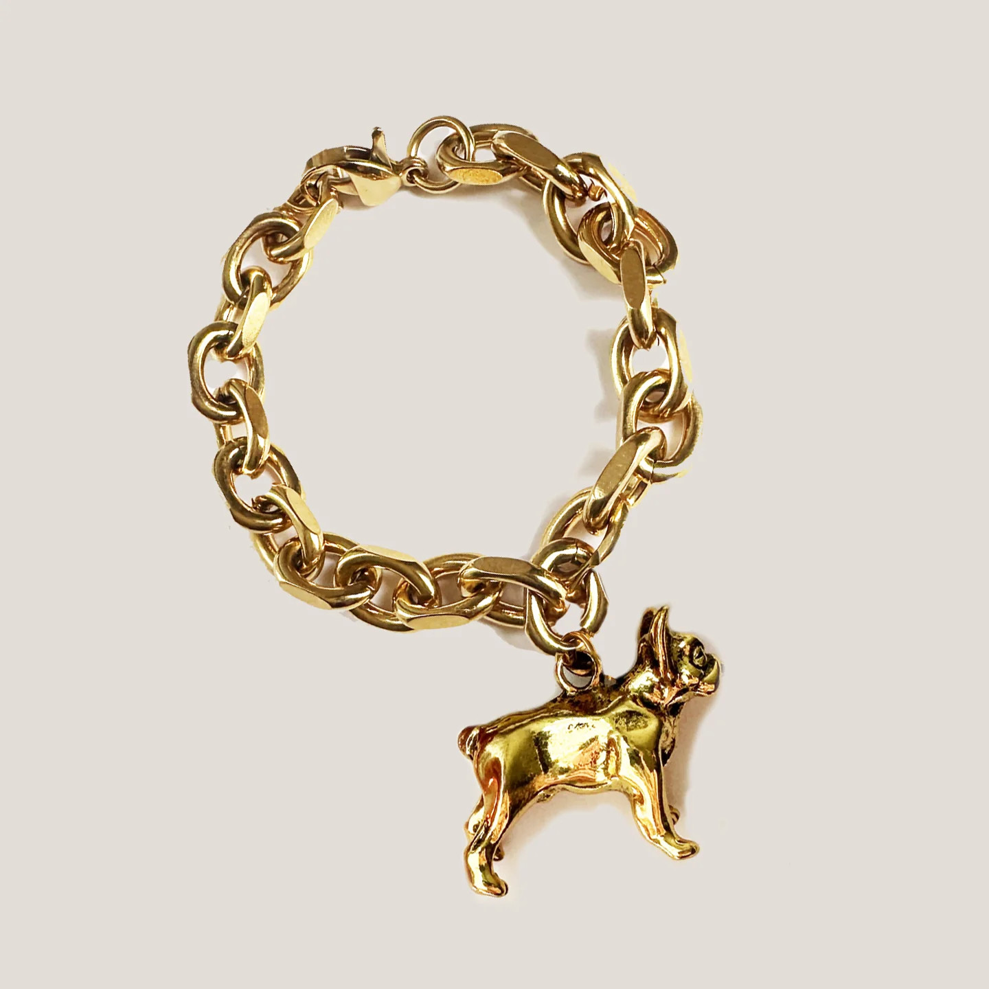 MME. CHARM LINK BRACELET with FRENCHIE | MME.MINK