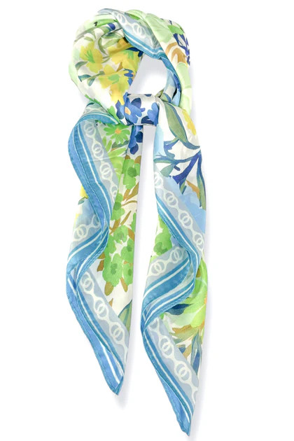 You're Mine Blue Floral Print Scarf | The Willow Tree