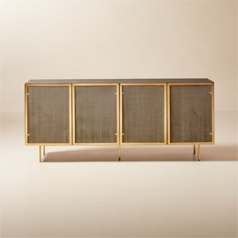 Trace 71" Brass Wire Mesh Credenza + Reviews | CB2 | CB2