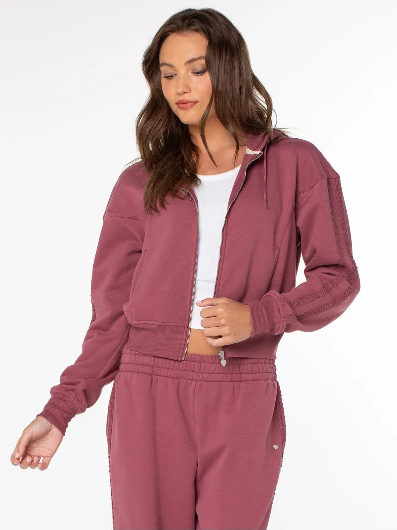 Celebrity Pink Women's and Women's Plus Zip Front Fleece Hoodie Sweatshirt, Sizes XS-4X | Walmart (US)