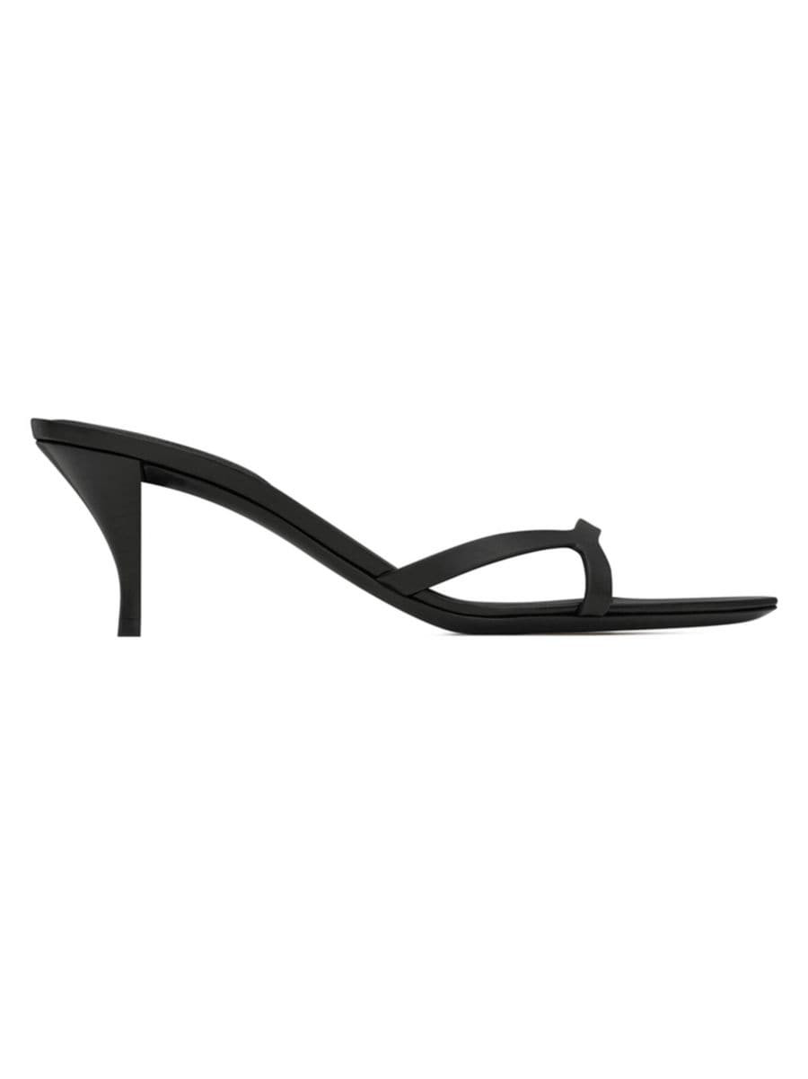 Carla Heeled Mules in Smooth Leather | Saks Fifth Avenue