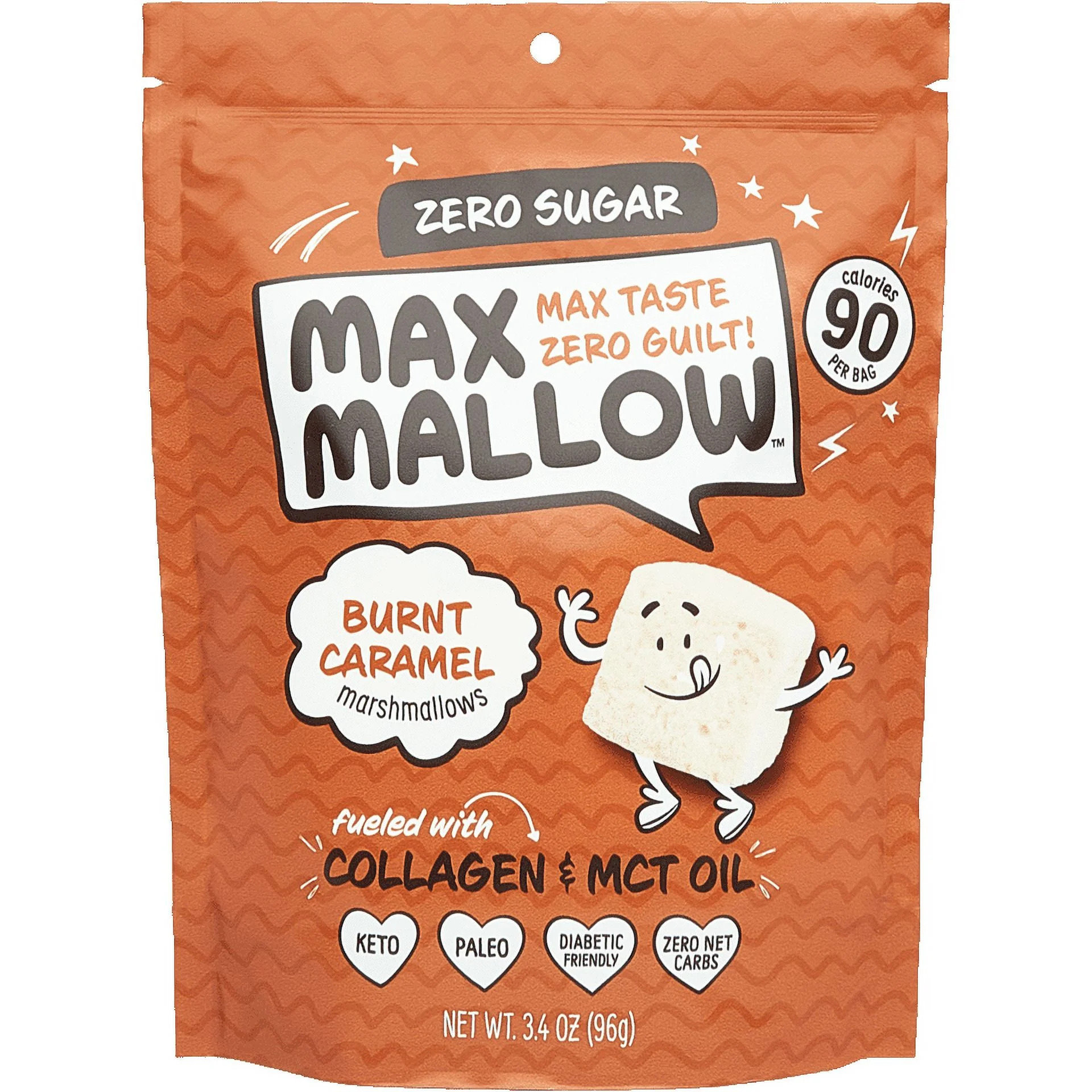 Know Brainer Max Mallow Burnt Caramel -Guilt-Free & Zero Sugar Marshmallows -Low Carb and Zero Fa... | Walmart (US)