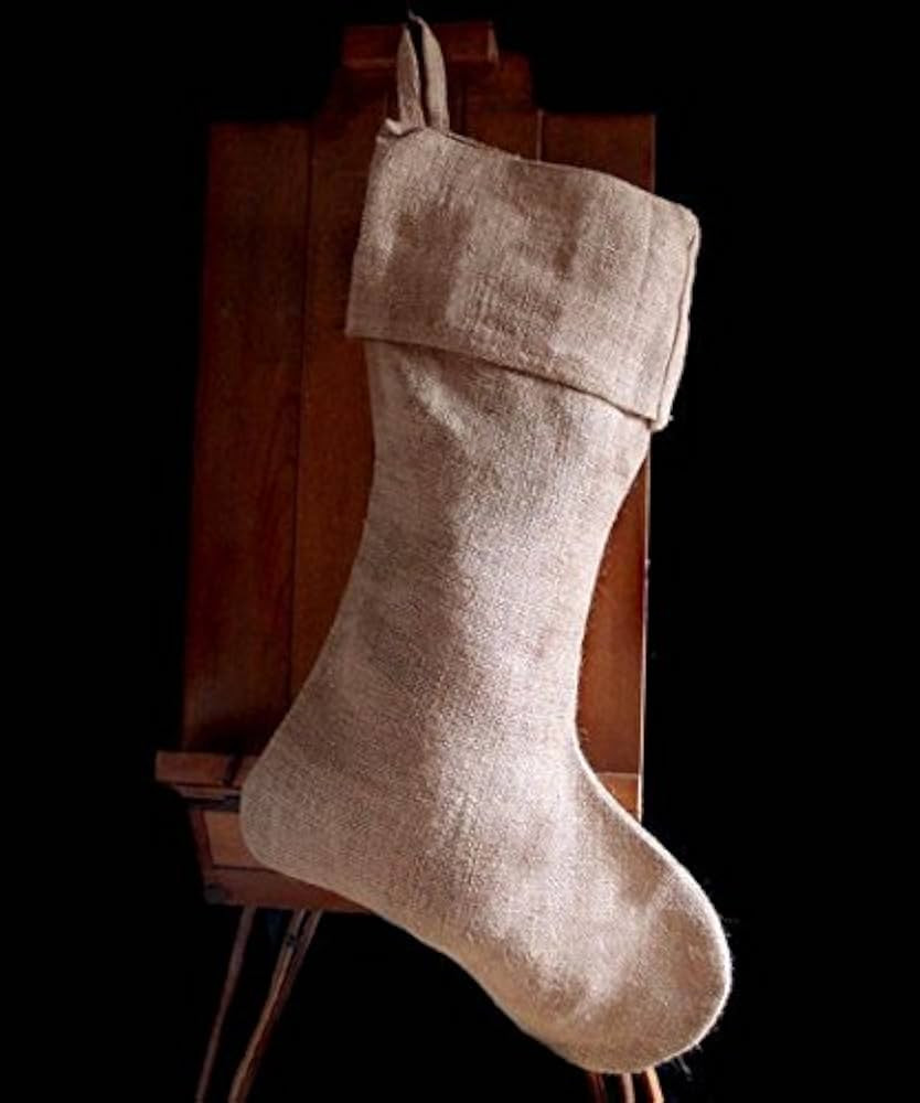 Natural Burlap Christmas Stocking 24 inch - Free Shipping | Amazon (US)