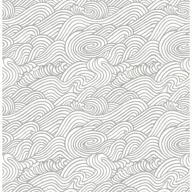 Kuhle Wave 33' L x 20.5" W Wallpaper Roll | Wayfair North America