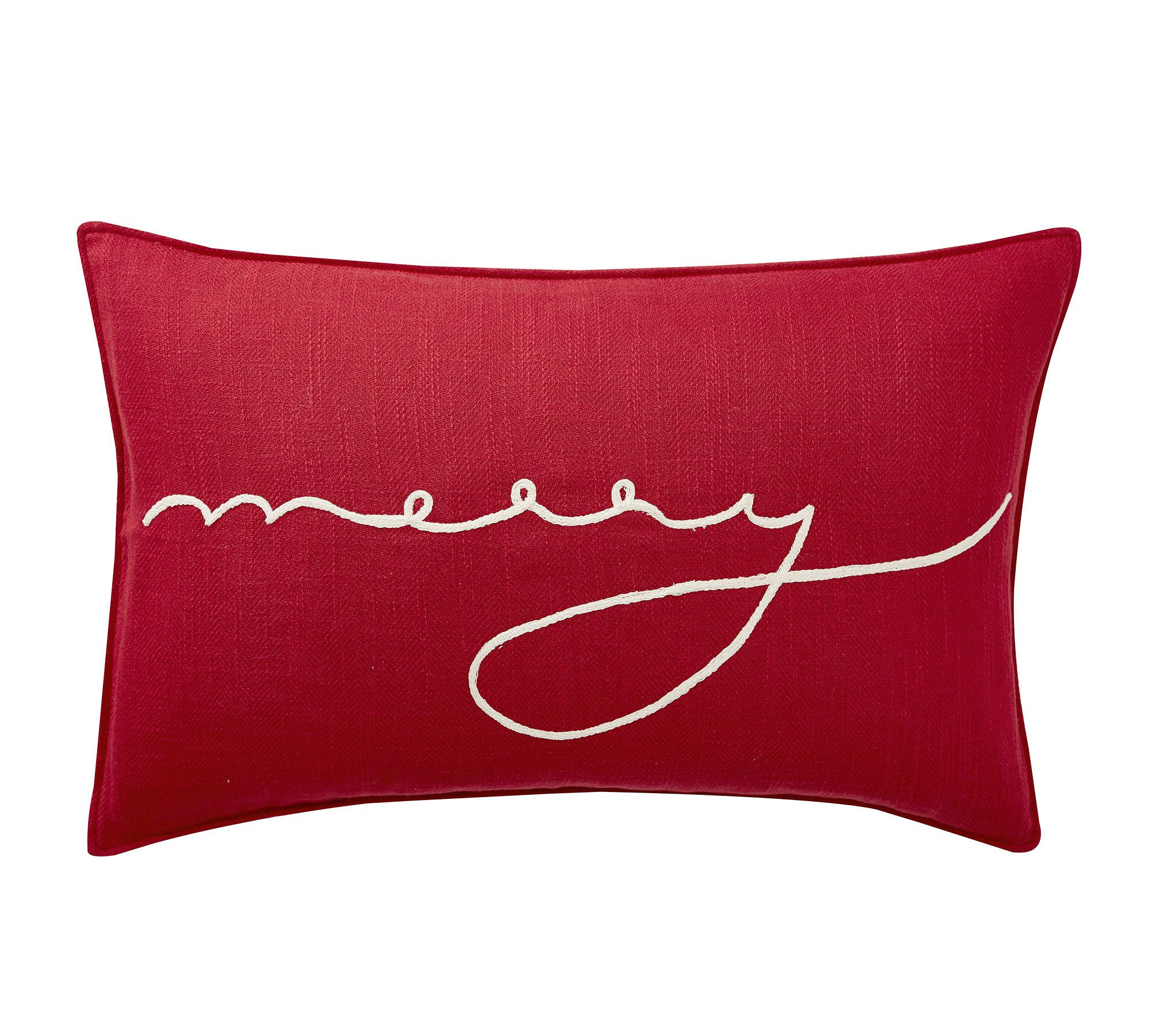 Merry Lumbar Pillow Cover | Pottery Barn (US)