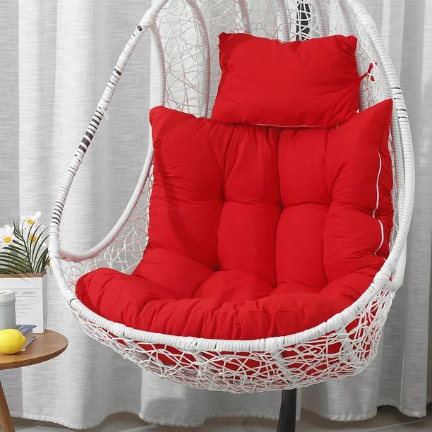 Hanging Chair Cushion Swing Chair Cushion, Hanging Egg Chair Pad, with Soft Seat Cushion & Pillow... | Walmart (US)