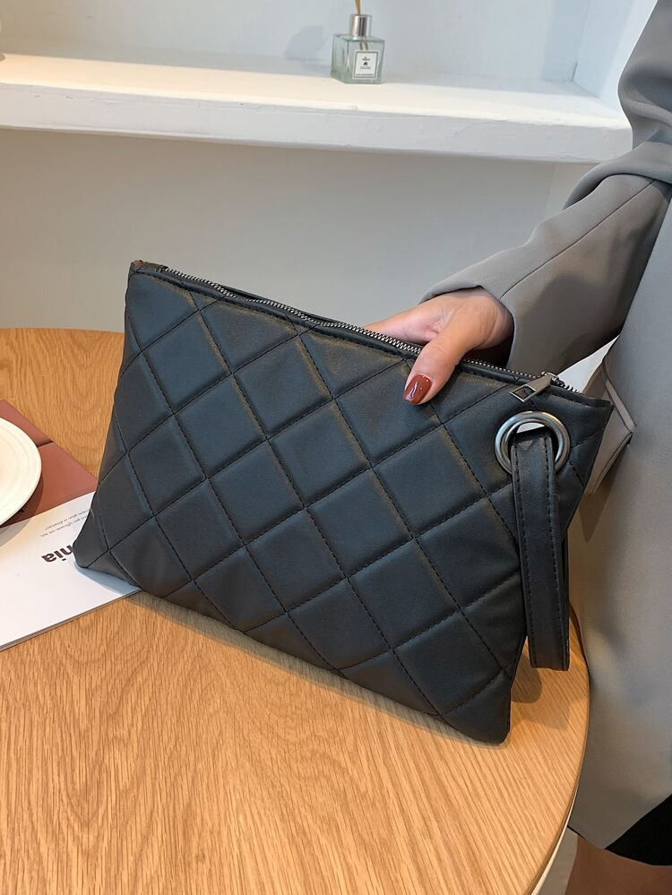 Minimalist Quilted Eyelet Design Clutch Bag | SHEIN