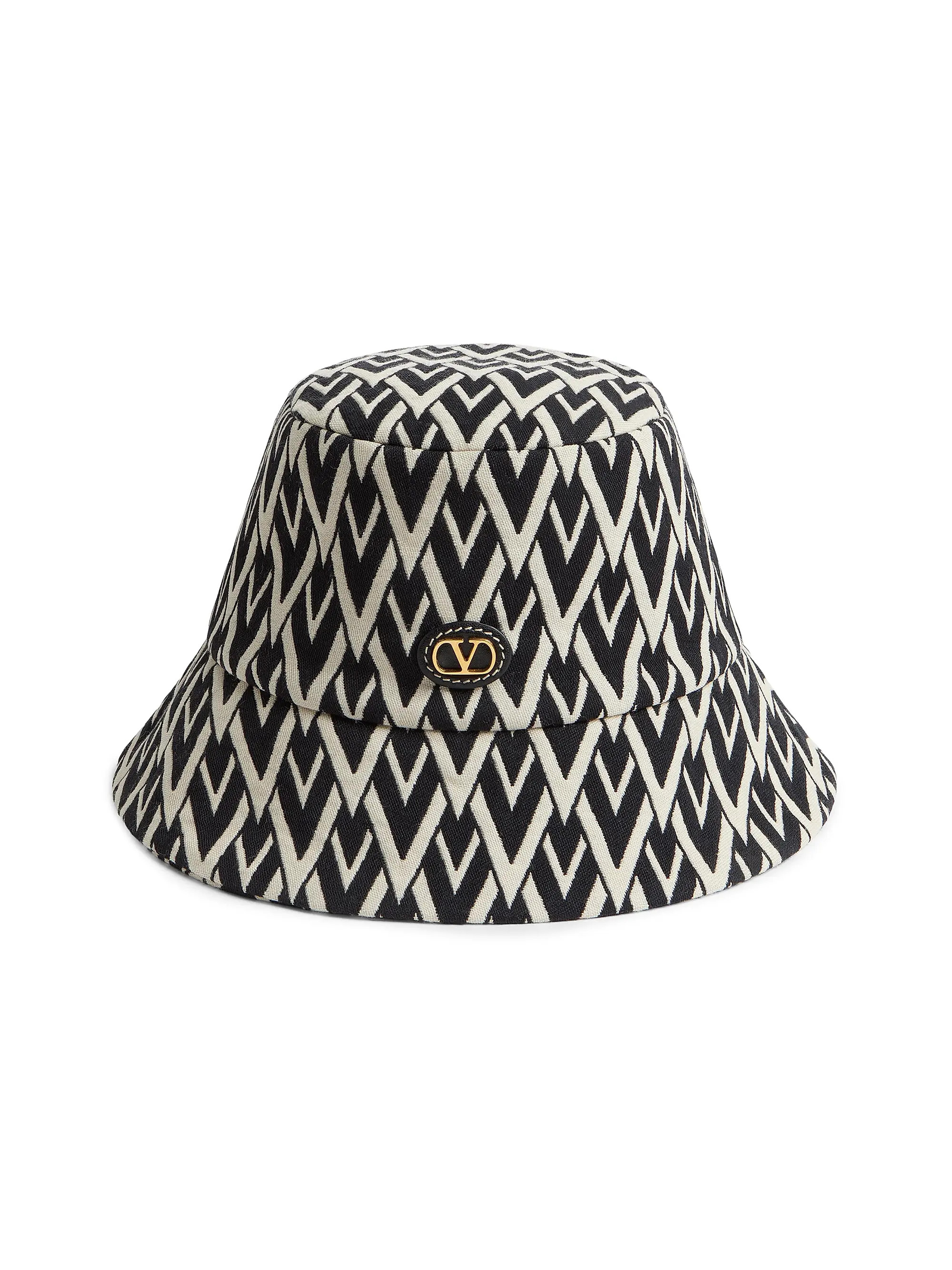 Valentino Garavani Bucket Hat Toute La V in Wool | Saks Fifth Avenue | Saks Fifth Avenue