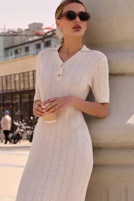 Varley Andrea Short-Sleeve Knit Maxi Dress | Anthropologie (US)