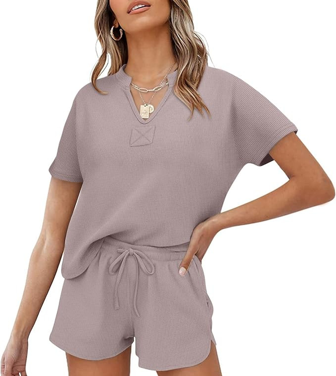 WIHOLL Two Piece Outfits for Women Lounge Sets Button Down Sweatshirt Sweatpants Sweatsuits Set w... | Amazon (US)