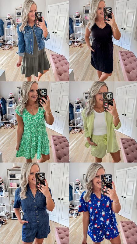 Walmart haul! Lots of new summer outfits! 
Walmart pjs - small
Coverup set - small
Denim romper - small
Green floral dress - medium
Tiered T-shirt dress - small
Sleeveless utility dress - small
Walmart outfits 

#LTKFindsUnder50 #LTKStyleTip #LTKOver40