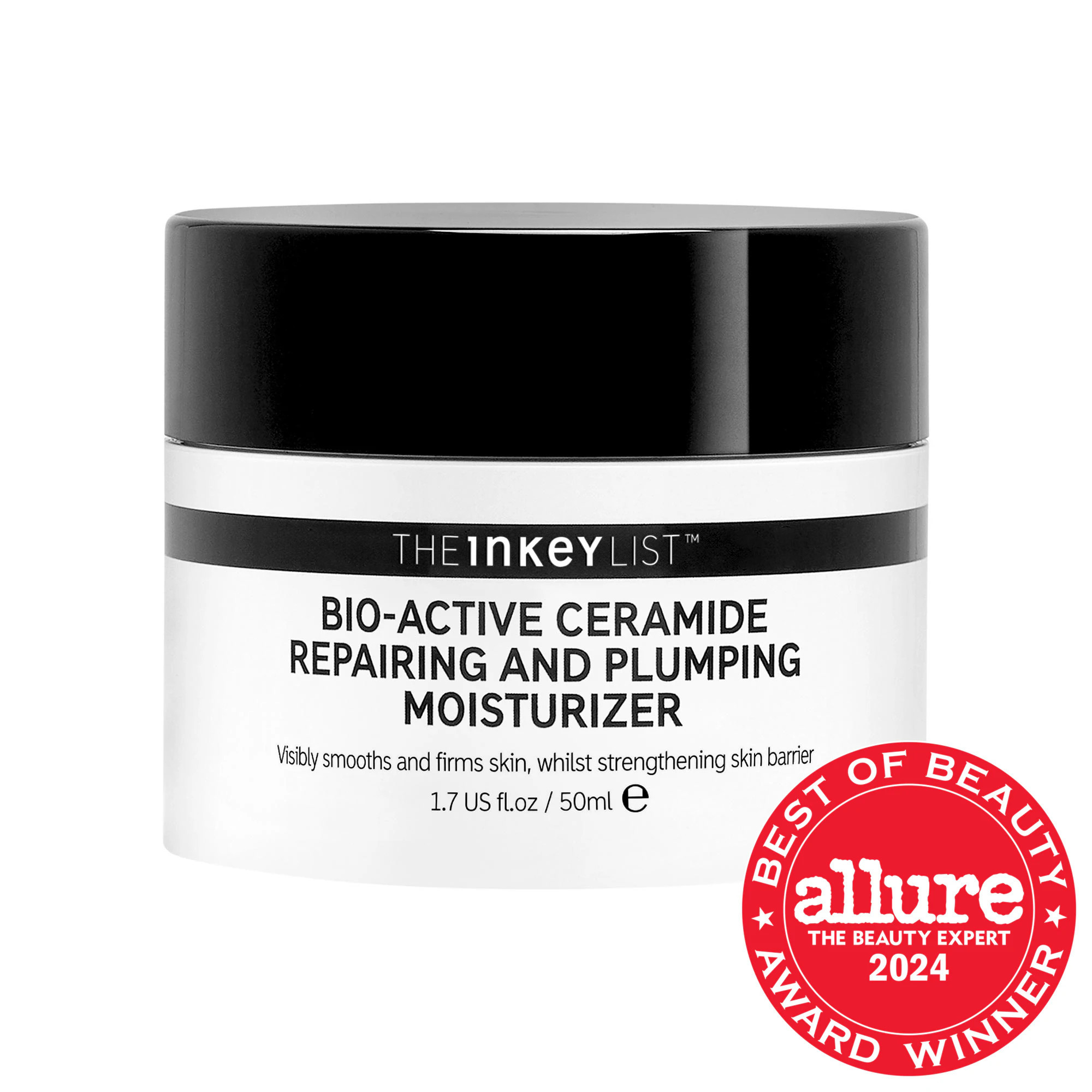 The INKEY List Bio-Active Ceramide Repairing and Plumping Moisturizer + Barrier Strengthening 1.7 oz | Sephora (US)