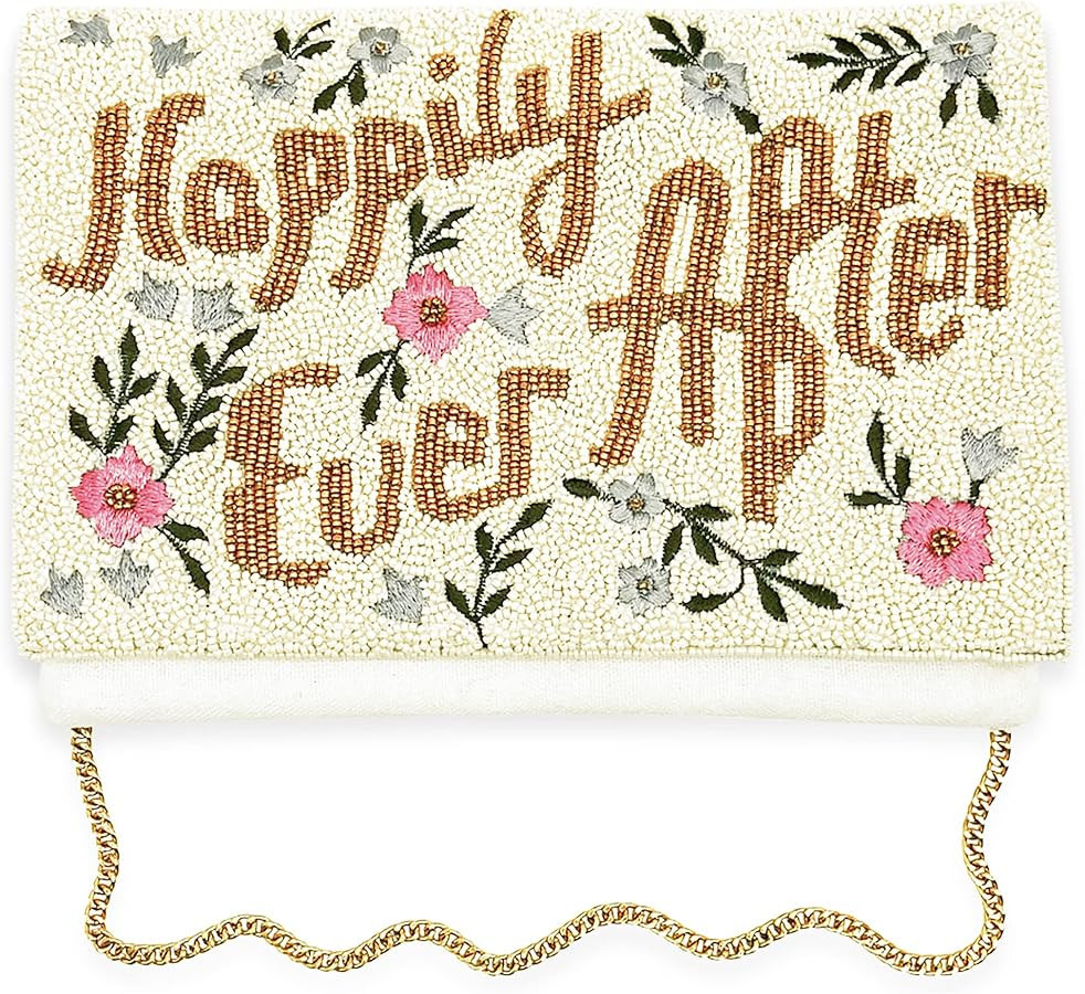 Happily Ever After Clutch Purse Bridal Shower Gift for Bride To Be - THE BEADED LILY | Amazon (US)