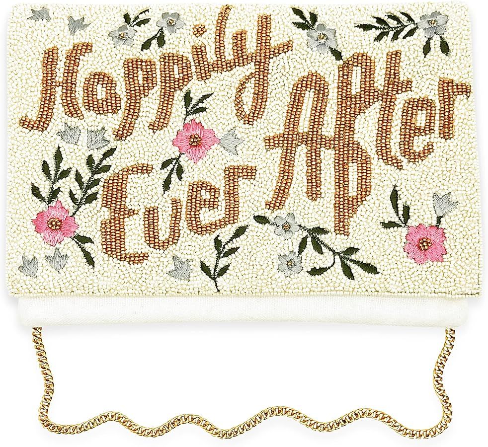 Happily Ever After Clutch Purse Bridal Shower Gift for Bride To Be - THE BEADED LILY | Amazon (US)