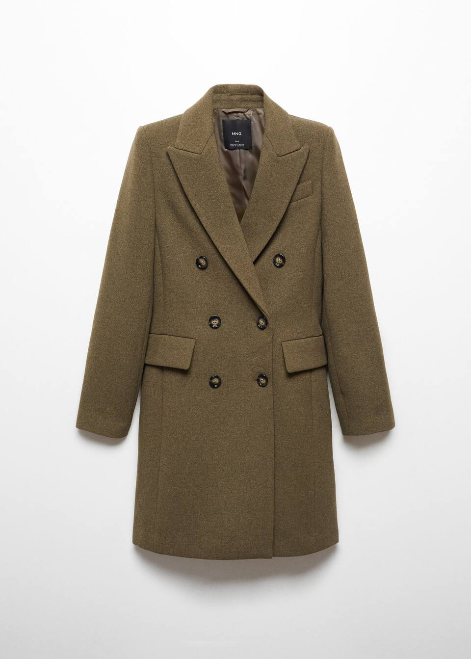 Double-breasted wool coat -  Women | Mango USA | MANGO (US)