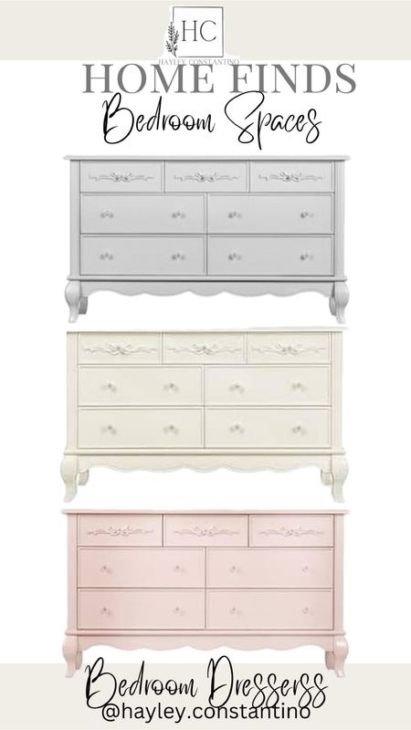 Love these scalloped 7-drawer bedroom dressers. Which is your favorite color? 

This 7 drawers Victorian-style dresser incorporates soft feminine carving, crystal and metal knobs, Queen Anne style feetand a delicate ribbon and bow scrollwork which creates a room as if taken straight from the pages of a fairy tale. The Evolur Aurora 7 drawer double dresser features quality side-mounted 3 tier glides to help provide durability over the years with its quality materials, craftsmanshipand its forward-thinking functionality. This double dresser can serve as a changing surface by adding a contour pad (sold separately).

#LTKfamily #LTKhome #LTKbaby