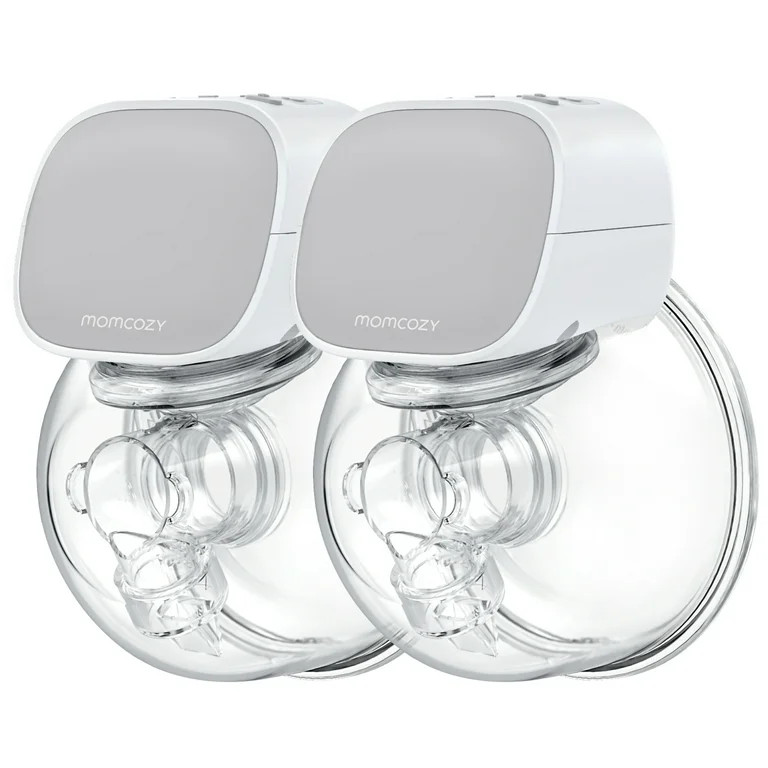Momcozy Double Wearable Breast Pumps, Portable Electric Breast Pump 24mm Light Grey | Walmart (US)