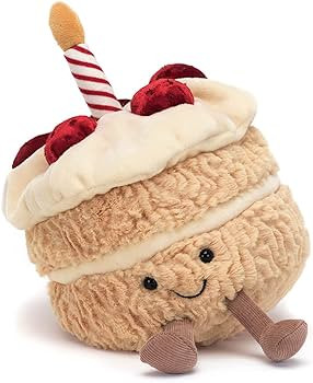 Jellycat Amuseables Birthday Cake Stuffed Toy, 6 inches | Dessert Plush | Birthday Gift | Amazon (US)