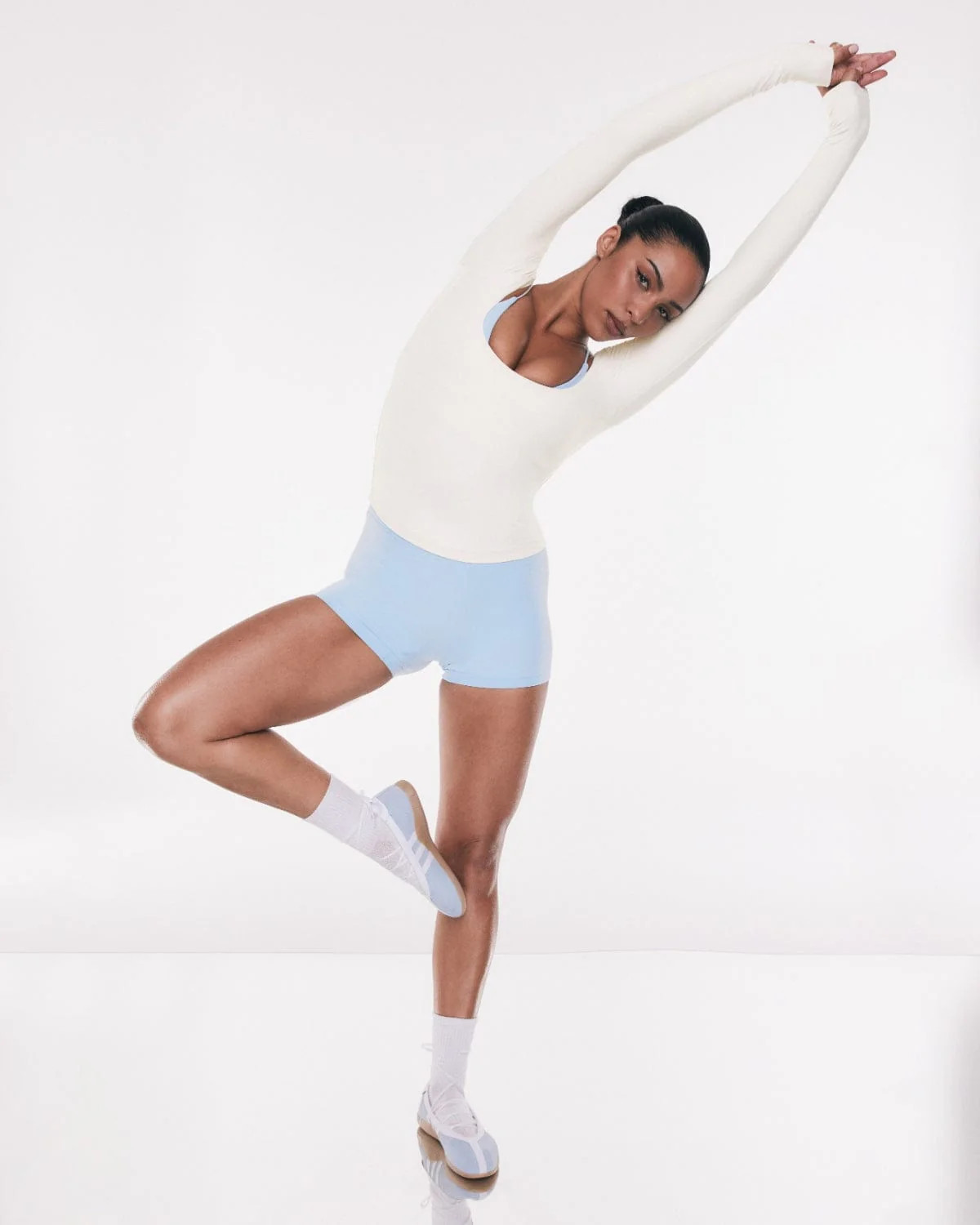 Form Invisible Scrunch Shorts 4" | Powder Blue | Crop Shop Boutique AU