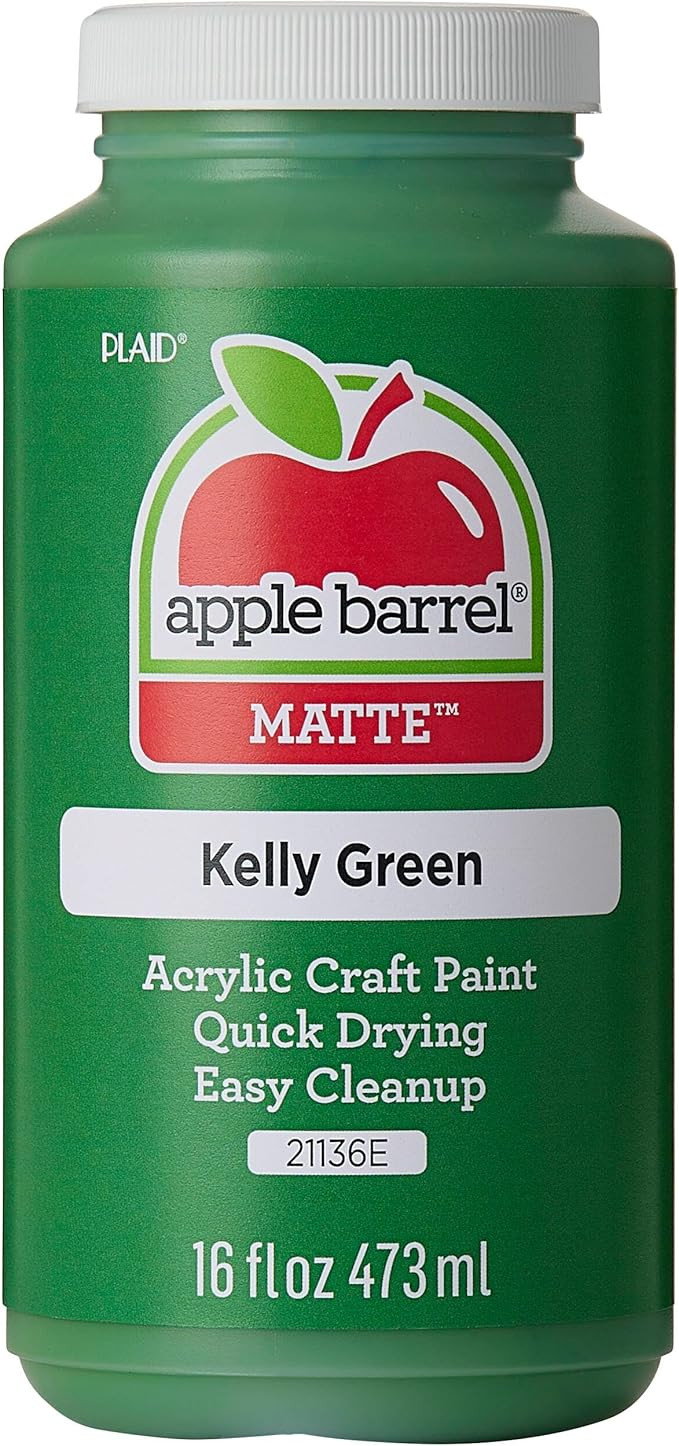 Apple Barrel Acrylic Paint in Assorted Colors (16 Ounce), 21136 Kelly Green | Amazon (US)