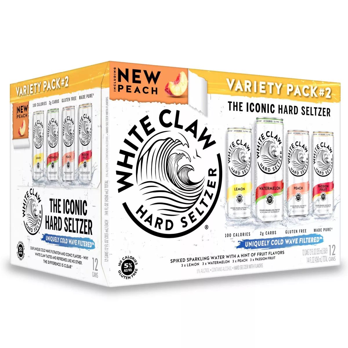 White Claw Hard Seltzer Variety Pack No. 2 - 12pk/12 fl oz Slim Cans | Target