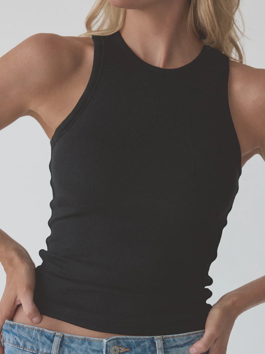 Chunky Binding Ribbed High Neck Brami (Full Length) | Klassy