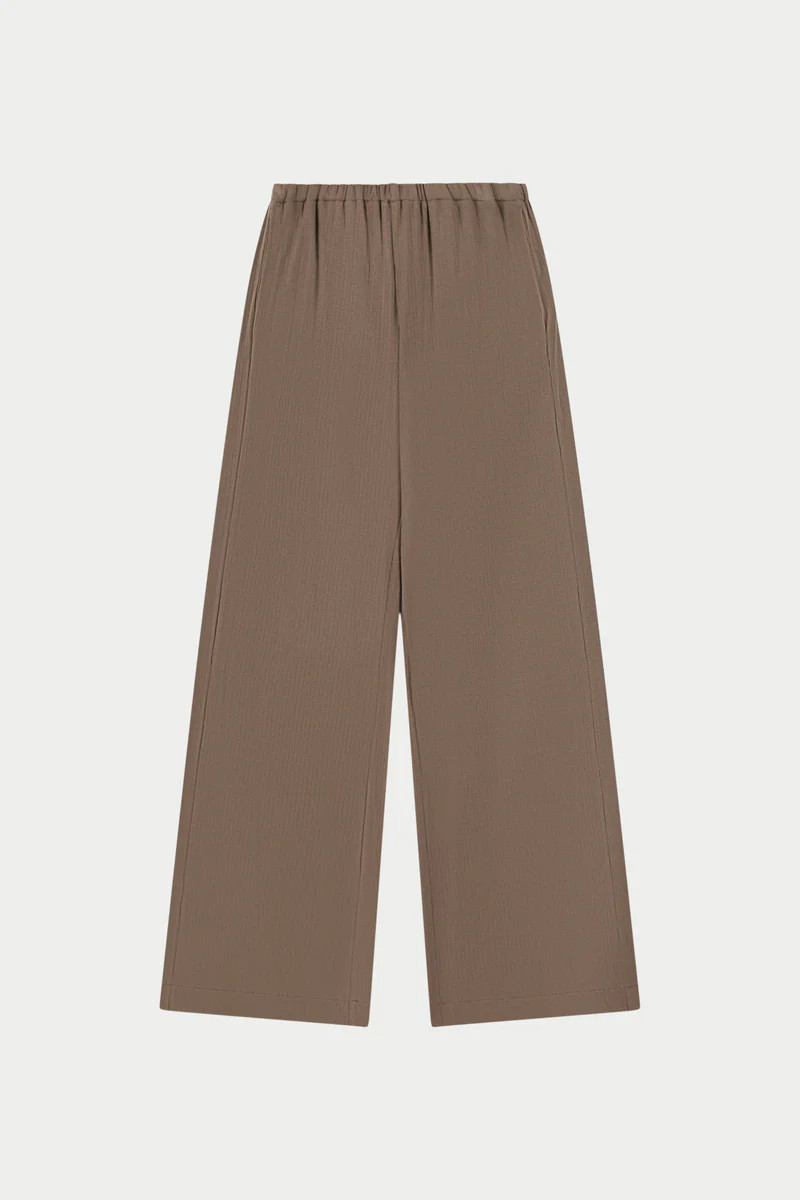 RIBBED TROUSERS - BROWN | The Couture Club