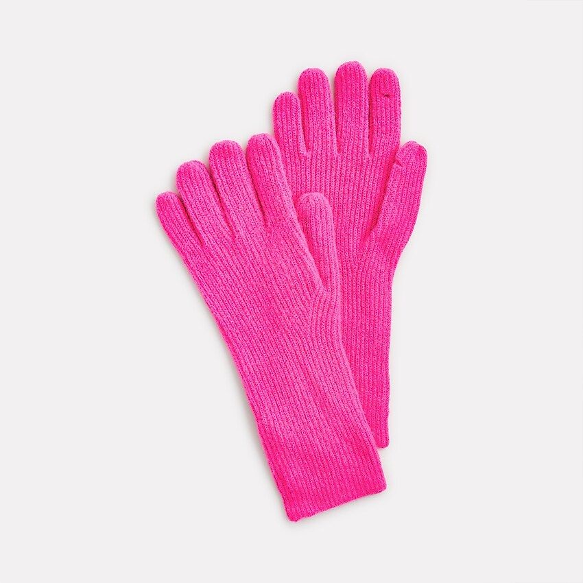 Ribbed texting gloves in supersoft yarn | J.Crew US