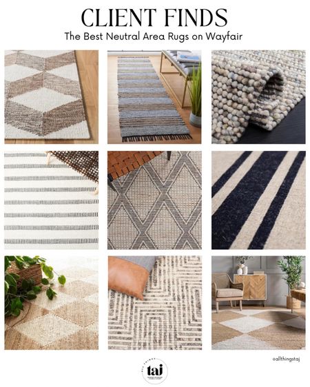 Sharing my recent top picks for my design clients - best rated chic neutral area rugs you can find on Wayfair! 🤗 

#LTKSeasonal #LTKhome