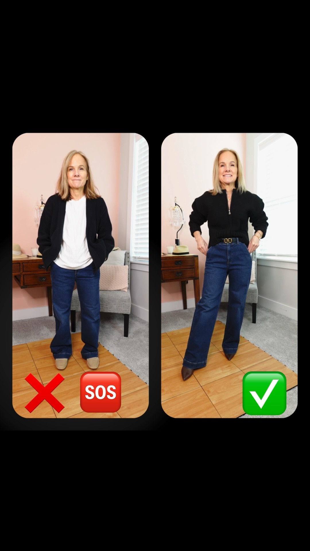 Tips to Wear Wide Leg Jeans when you are short.  I am 5ft tall for reference. 


#LTKStyleTip #LTKOver40 #LTKWatchNow