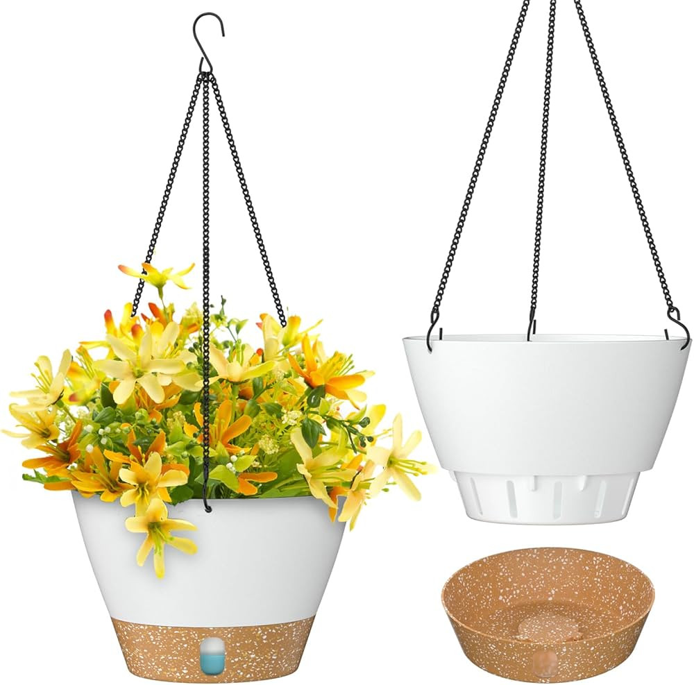 ZMTECH Hanging Planters for Indoor Plants Set of 2 Self Watering Hanging Pots Hanging Baskets Han... | Amazon (US)