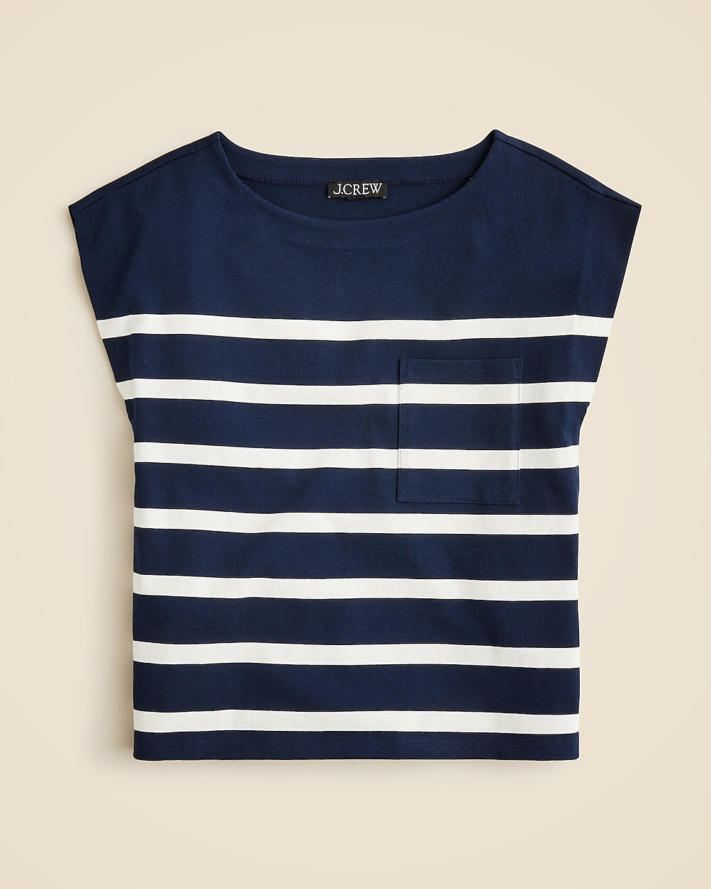 New mariner jersey boatneck muscle T-shirt in stripe | J. Crew US