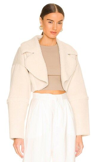 Nahal Cropped Jacket in Dove Grey | Revolve Clothing (Global)