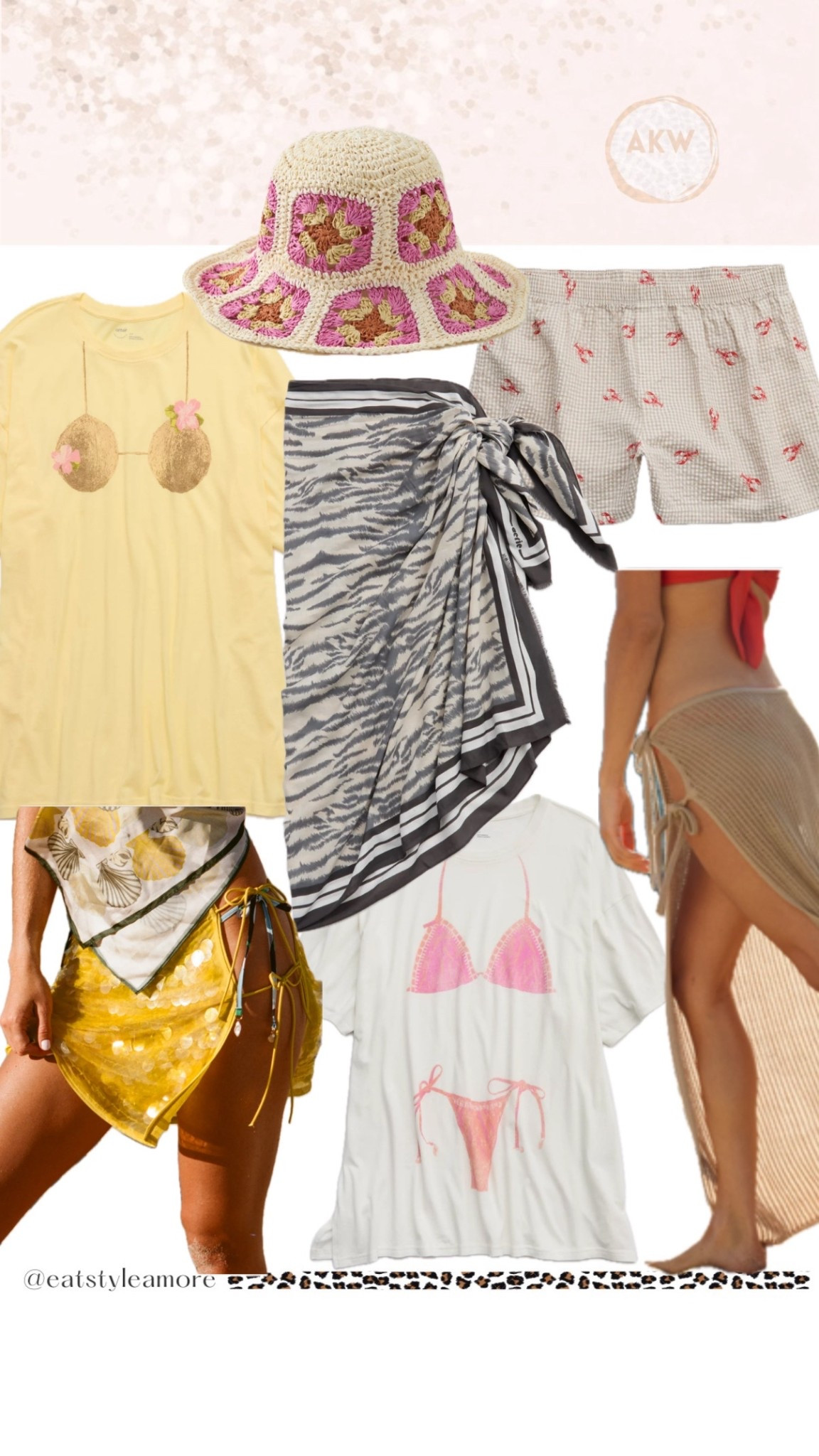 Aerie American eagle swim coverups . Sequins, sarongs, boxer shorts and chic beach looks. 

#LTKSeasonal #LTKSwim