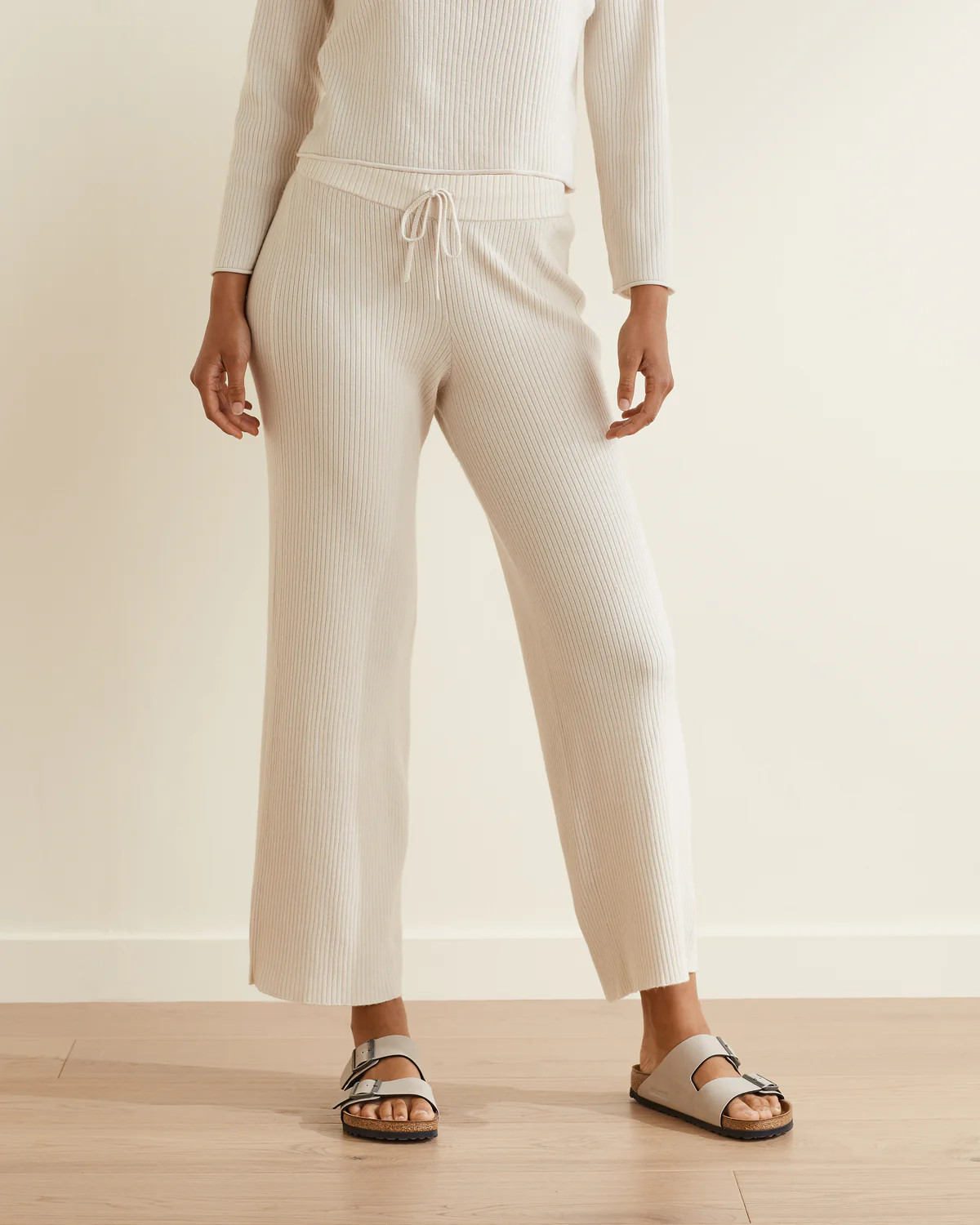 Comfort Stretch Ribbed Wide-Leg Pant | UpWest