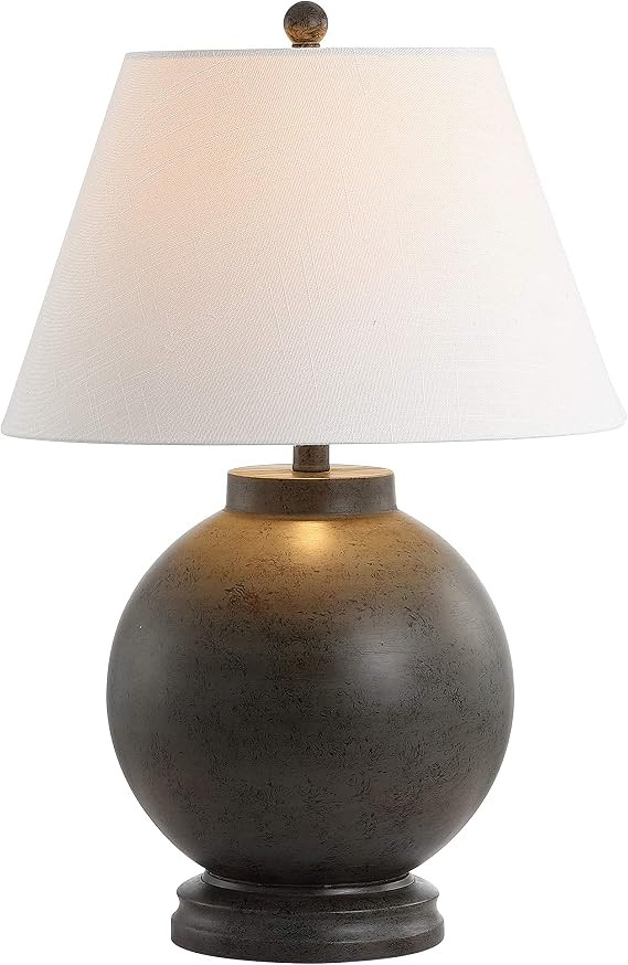 JONATHAN Y Sophie 26" Resin Sphere Table Lamp Sculptural, Dark Gray | Amazon (US)
