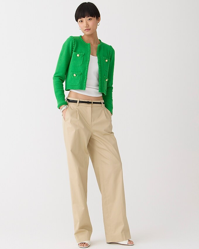 Odette sweater lady jacket in cotton-blend bouclé | J. Crew US
