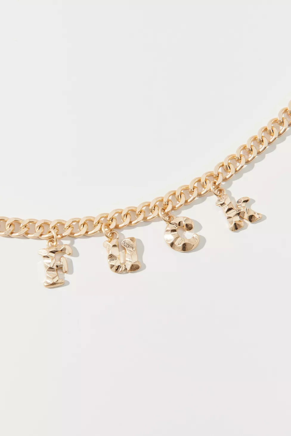 F*ck Statement Charm Necklace | Urban Outfitters (US and RoW)
