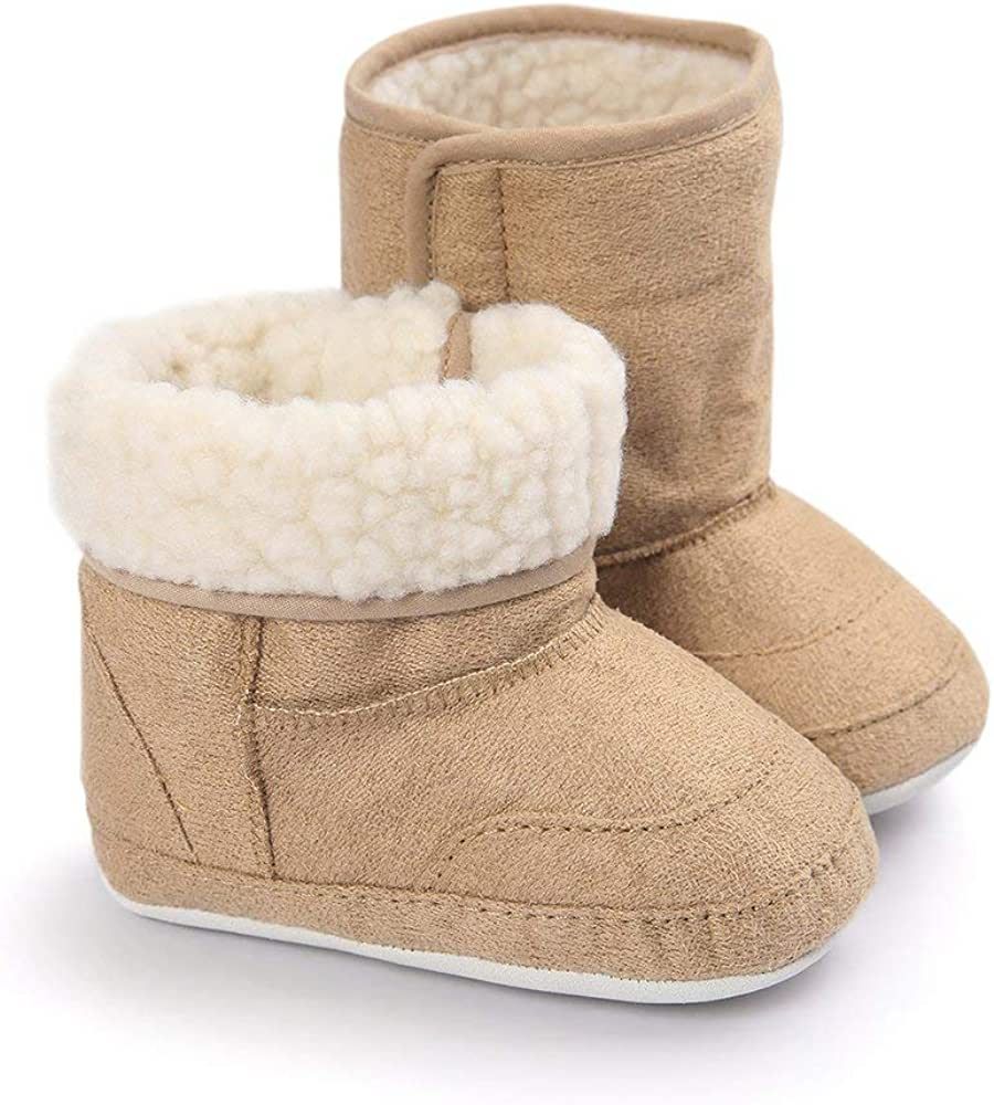 LIVEBOX Prewalker Toddler Boots Premium Soft Anti-Slip Sole Warm Winter Boots for Infant Baby Gir... | Amazon (US)