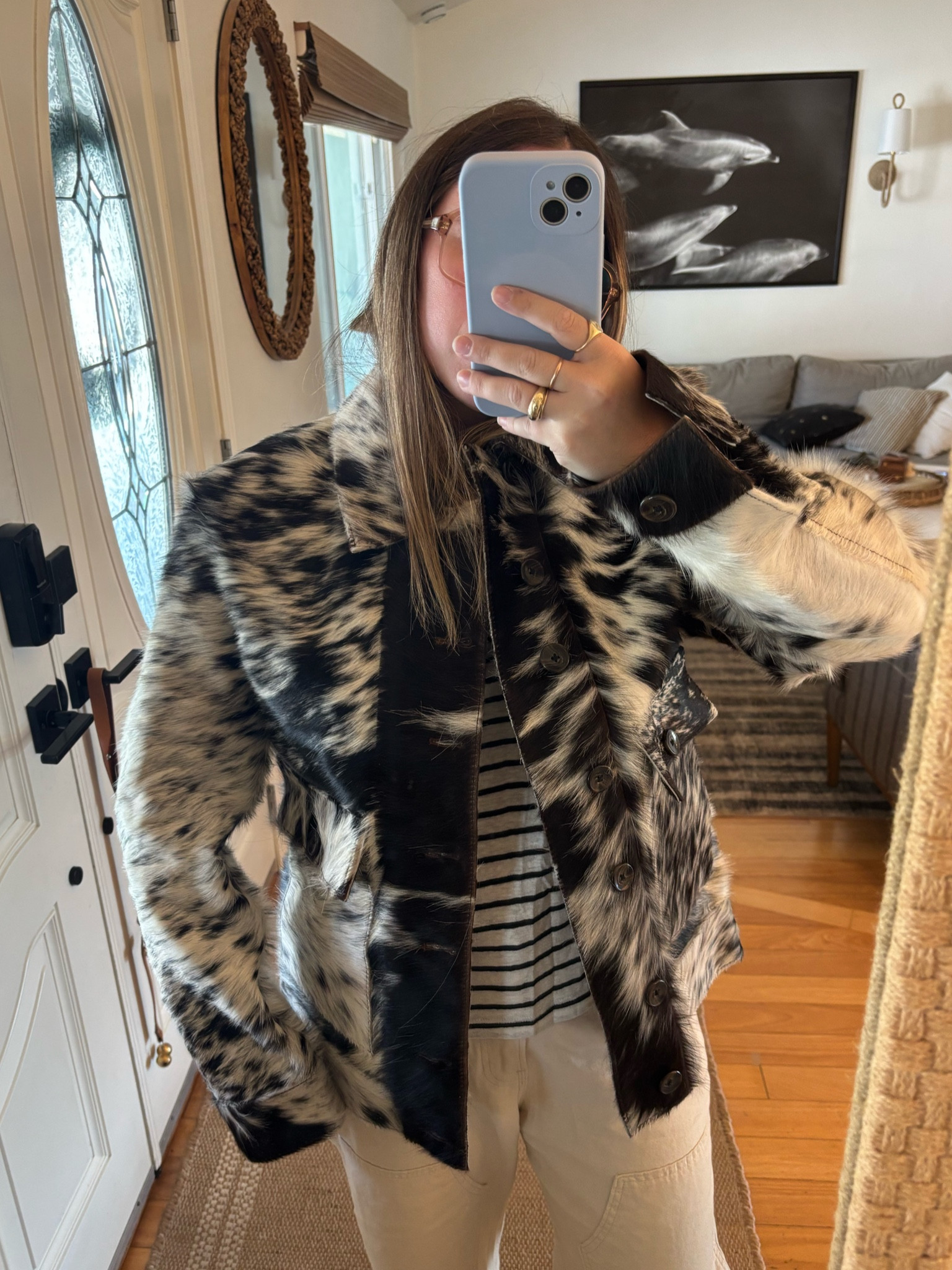 Cow hide jacket for under $200 🤠