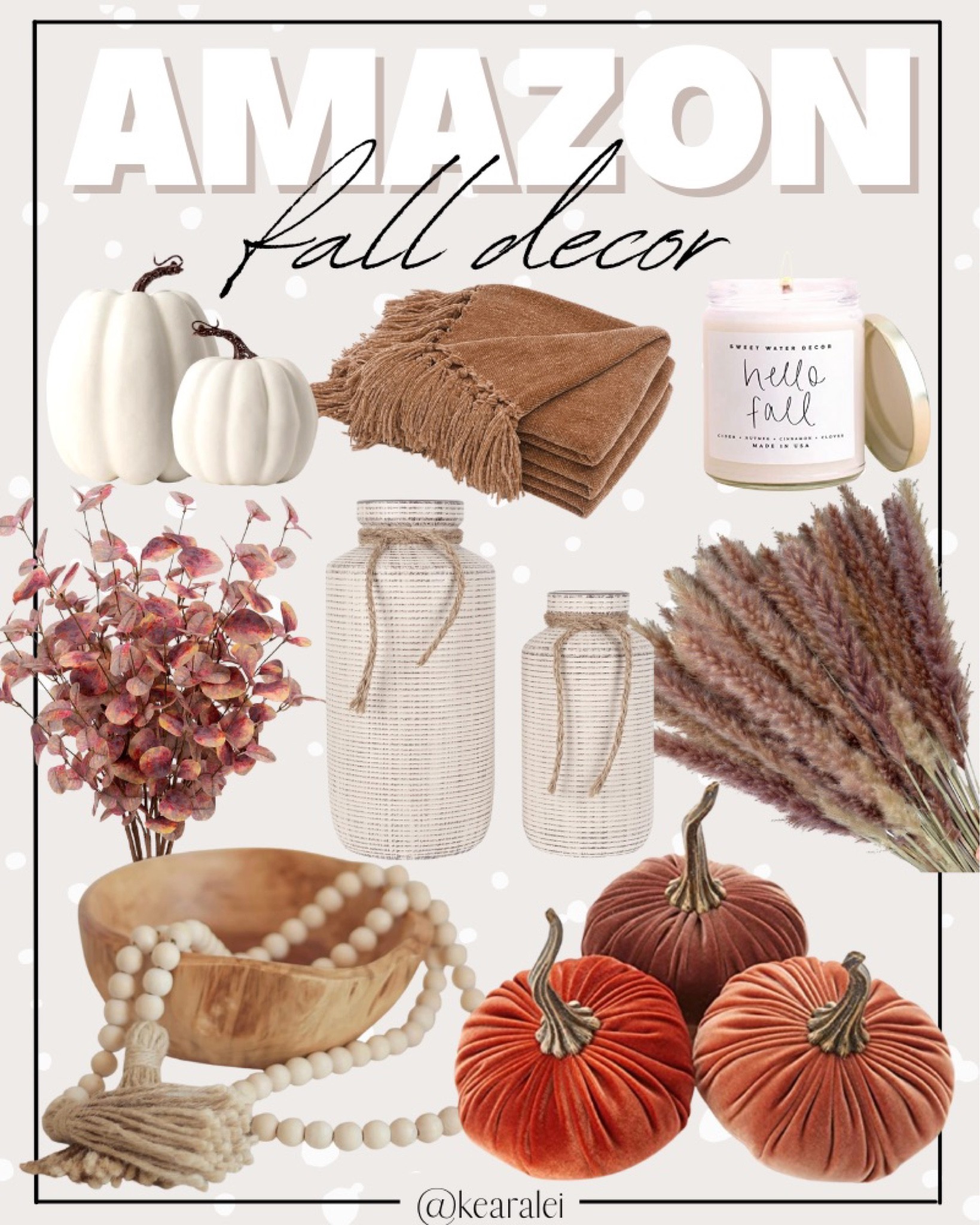 Amazon fall decor home finds living room throw blanket pillows fall floral stems eucalyptus red leaves farmhouse candlesticks candles decorative wooden bowl wooden beads garland velvet pumpkins white pumpkin chenille blankets affordable entry way kitchen family room || #Amazon #home #decor #fall #decorations #pillows #blankets #farmhouse #pumpkins . . Midi Dress, Wedding Guest Dresses, Bachelorette Party, Resort Wear, Maxi Dress, Swimsuit, Bikini, Travel, Back to School, Booties, skinny Jeans, Candles, Earth Tones, Wraps, Puffer Jackets, welcome mat,Travel Luggage, wedding guest, Work blazers, Heels, cowboy boots, Concert Outfits, Teacher Outfits, Nursery Ideas, Bathroom Decor, Bedroom Furniture, Living Room Furniture, Work Wear, Business Casual, White Dresses, Cocktail Dresses, Maternity Dresses, Wedding Guest Dresses, Maternity, Wedding, Wall Art, Maxi Dresses, Sweaters, Fleece Pullovers, button-downs, Oversized Sweatshirts, Jeans, High Waisted Leggings, dress, amazon dress, joggers, home office, dining room, amazon home, bridesmaid dresses, Cocktail Dresses, Summer Fashion, wedding guest dress, Pantry Organizers, kitchen storage organizers, leather jacket, throw pillows, table decor, Fitness Wear, Activewear, Amazon Deals, shacket, nightstands, Plaid Shirt Jackets, Walmart Finds, curtains, slippers, apple watch bands, coffee bar, lounge set, golden goose, playroom, Hospital bag, swimsuit, pantry organization, Accent chair, Farmhouse decor, sectional sofa, entryway table, console table, sneakers, coffee table decor, laundry room, baby shower dress, shelf decor, bikini, white sneakers, sneakers, Target style, Date Night Outfits, White dress, Vacation outfits, Summer dress,Amazon finds, Home decor, Walmart, Amazon Fashion, SheIn, Kitchen decor, Master bedroom, Baby, Swimsuits, Coffee table, Dresses, Mom jeans, Bar stools, Desk, Mirror, swim, Bridal shower dress, Patio Furniture, shorts, sandals, sunglasses, Dressers, Abercrombie, Outdoor furniture, Patio, Bachelorette Party, Bedroom inspiration

#LTKSeasonal #LTKsalealert #LTKhome