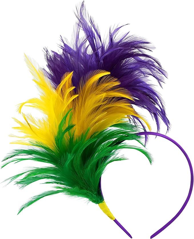 Nicky Bigs Novelties Womens 1920s Faux Colorful Feather Headband Flapper Headpiece Costume Access... | Amazon (US)