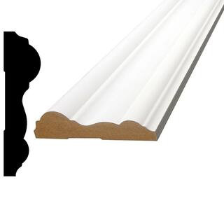 Alexandria Moulding 3/4 in. x 3 in. x 96 in. Primed MDF Chair Rail Moulding-90297-96192C - The Ho... | The Home Depot