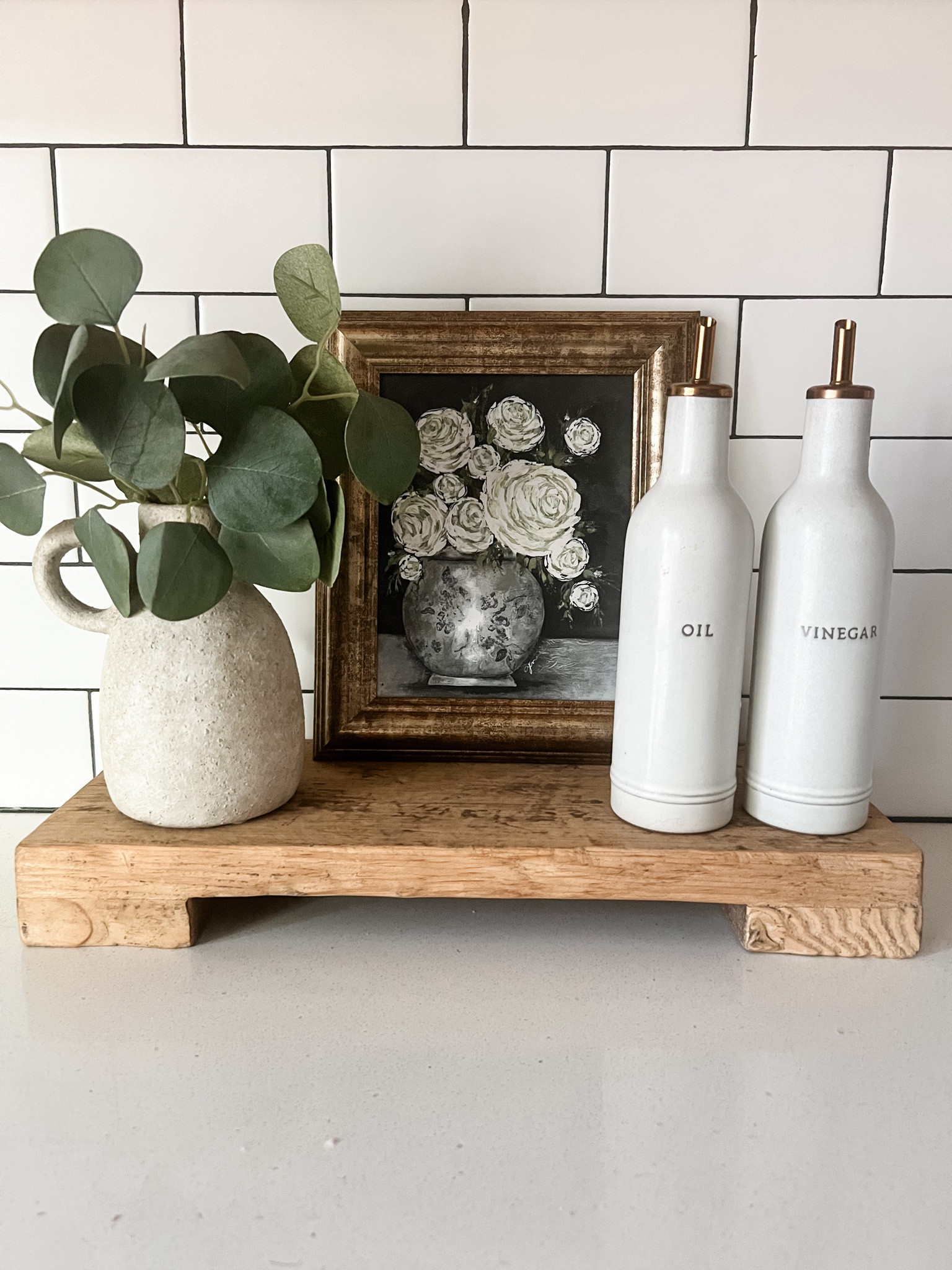 Kitchen counter styling✨ art & vase are from hobby lobby 💕

#LTKhome