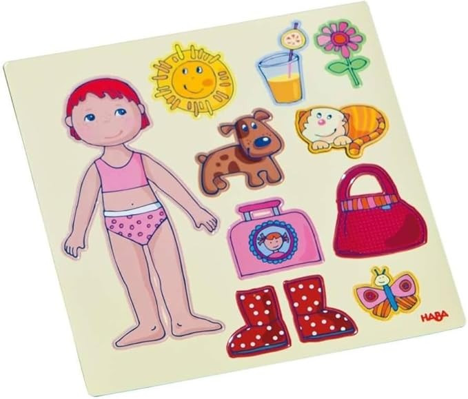 HABA Dress-Up Doll Lilli Magnetic Game Box - 54 Magnet Pieces in a Sturdy Metal Tin - Great Magne... | Amazon (US)
