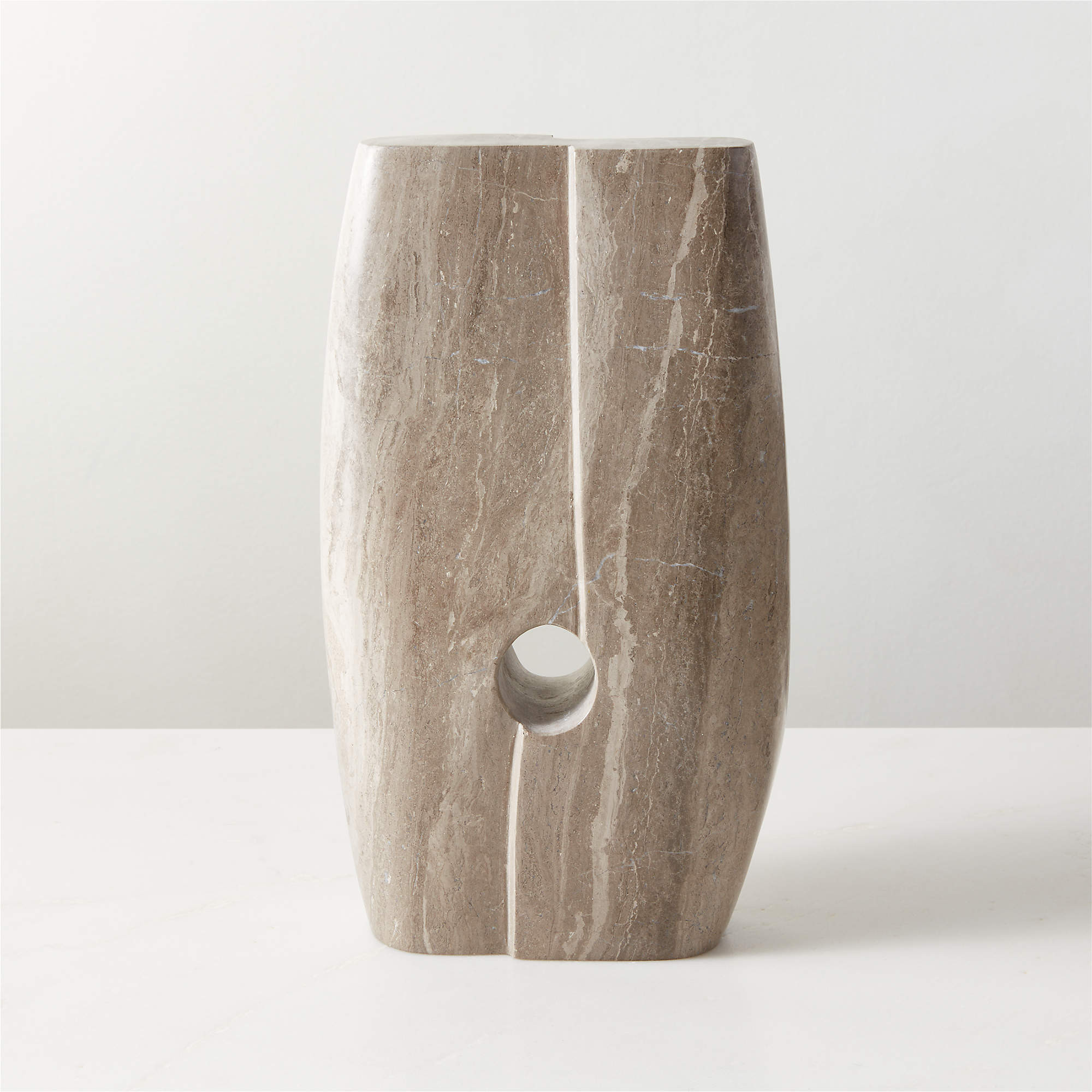 Casta Brown Marble Decorative Sculpture + Reviews | CB2 | CB2
