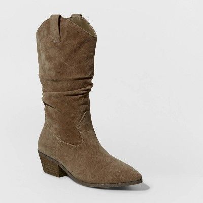 Women&#39;s Adaline Western Boots - Universal Thread&#8482; Taupe 8.5 | Target