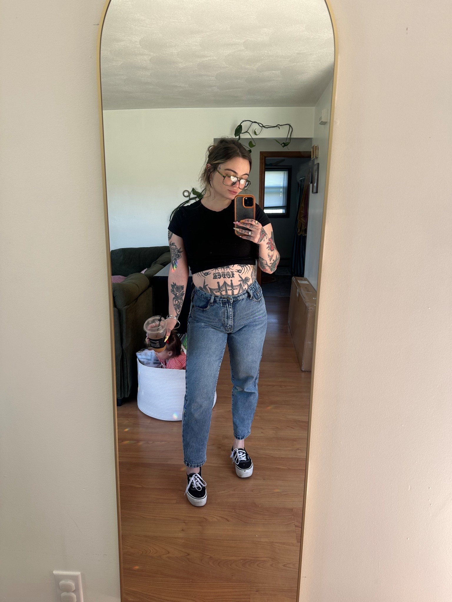 Casual spring outfit 2026
Alt mom casual 
Shirt @Target 
Jeans shein
Sneakers vans 
Glasses Zenni 

#LTKgrwm #LTKootd #LTKmomlife